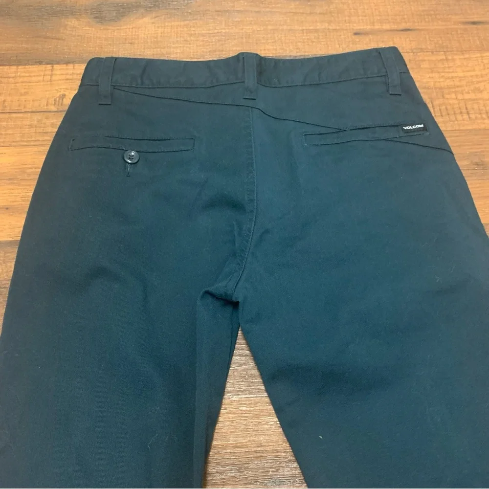 Volcom Boys Dark Navy Pants, Size 27(14), Chino, Embroidered Logo